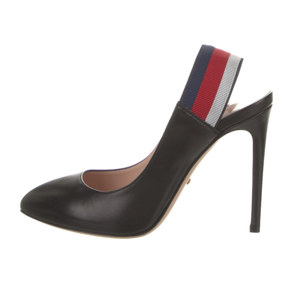 Gucci leather sling back heels 6.5 - Picture 2 of 4